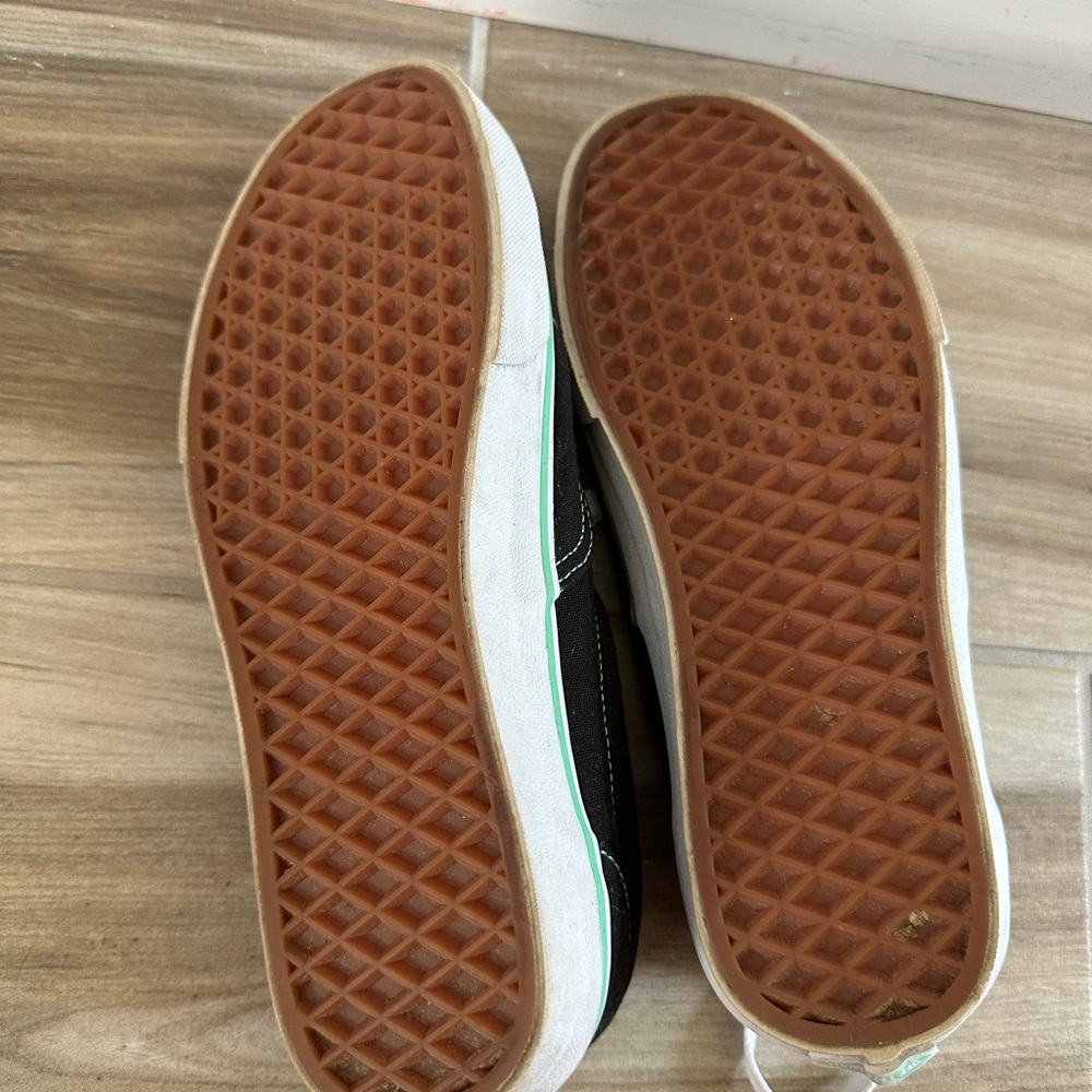Vans Era 2 Tone Black and Teal Cockatoo Canvas Shoes - Picture 7 of 9